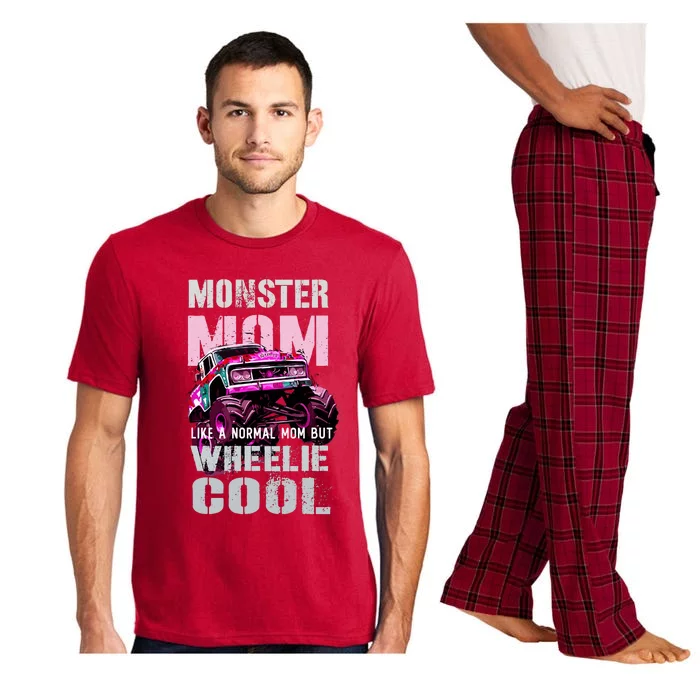 Vintage Monster Truck Mom Like Normal Mama Of Birthday Boy Pajama Set