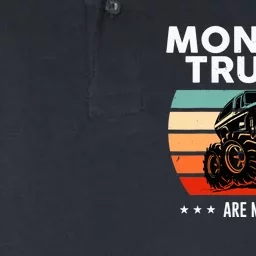 Vintage Monster Truck Are My Jam Retro Sunset Cool Engines Softstyle Adult Sport Polo