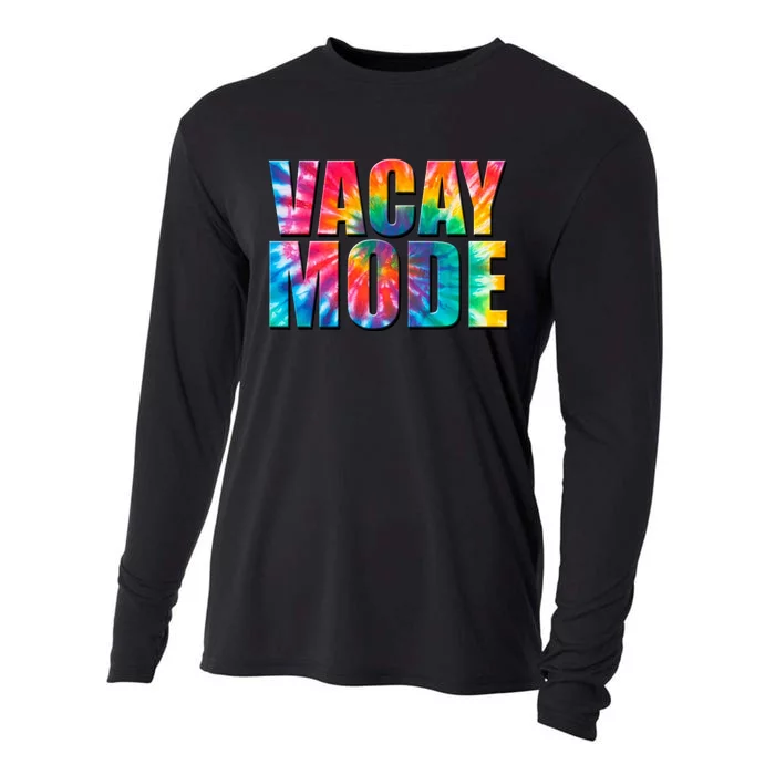 Vacay Mode Tie Dye Colorful Vacation Cooling Performance Long Sleeve Crew