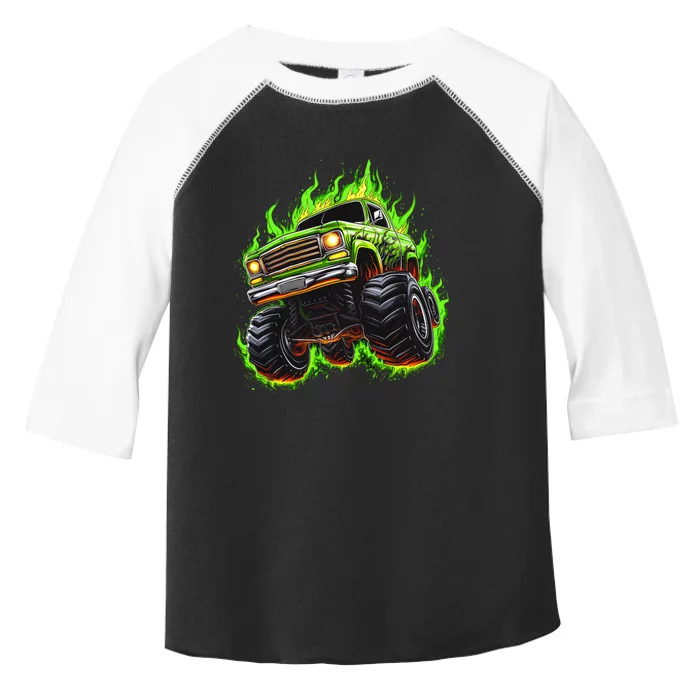 Vintage Monster Truck Sunset Monster Truck Toddler Fine Jersey T-Shirt