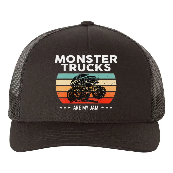 Vintage Monster Truck Are My Jam Retro Sunset Cool Engines Yupoong Adult 5-Panel Trucker Hat