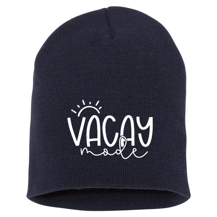 Vacay Mode Tropical Vacation Short Acrylic Beanie