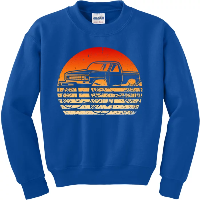 Vintage Monster Truck Retro Driver Offroad Vehicles Mechanic Gift Kids Sweatshirt