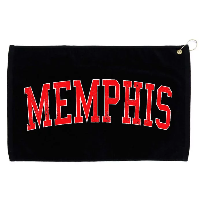 Vintage Memphis Tn Varsity Style Red Text Grommeted Golf Towel