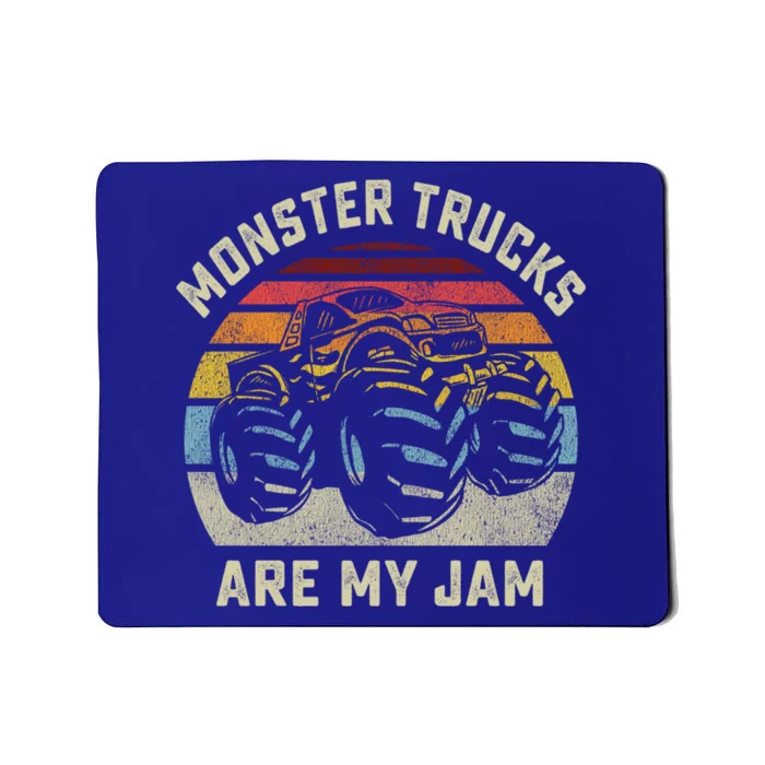 Vintage Monster Truck Retro Style Monster Trucks Are My Jam Gift Mousepad