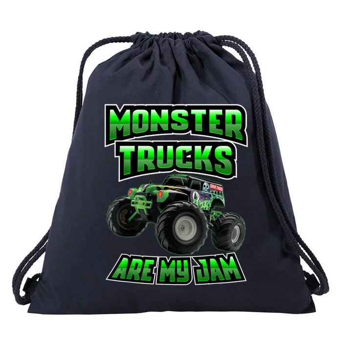 Vintage Monster Truck Are My Jam Truck Birthday Gift Drawstring Bag