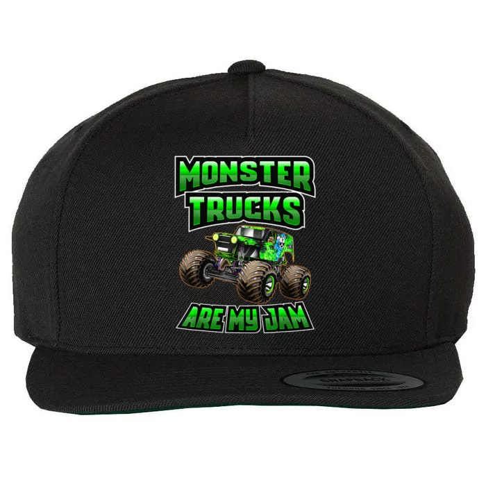 Vintage Monster Truck Are My Jam, Trucks Birthday Wool Snapback Cap