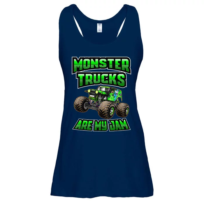 Vintage Monster Truck Are My Jam, Trucks Birthday Ladies Essential Flowy Tank