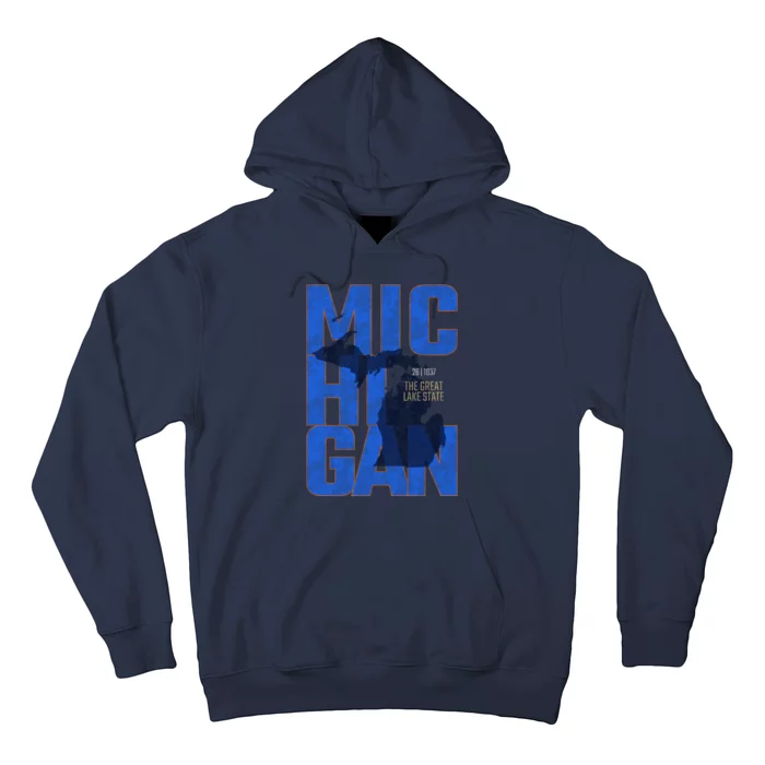 Vintage Michigan The Great Lake State Hoodie