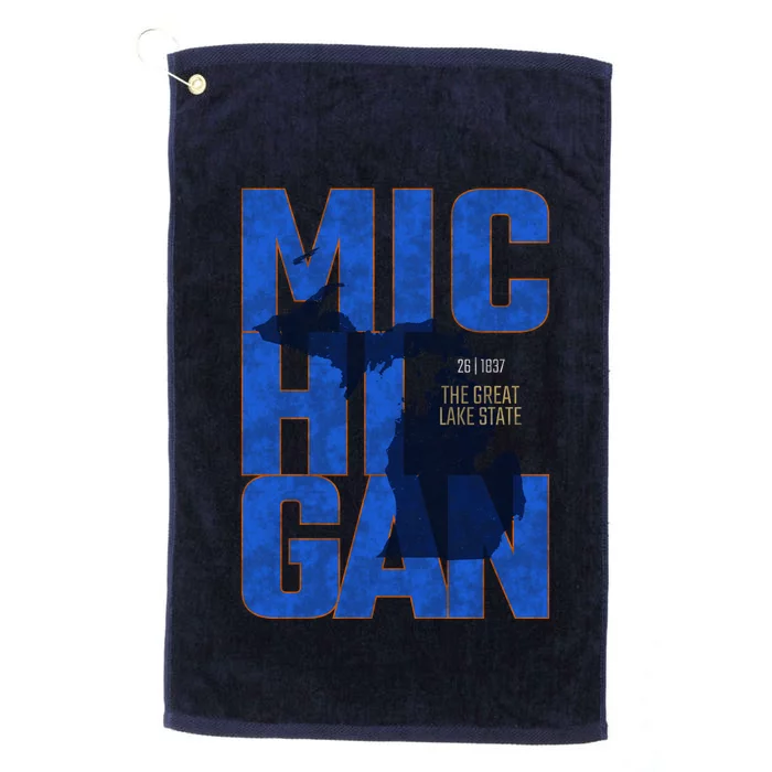 Vintage Michigan The Great Lake State Platinum Collection Golf Towel