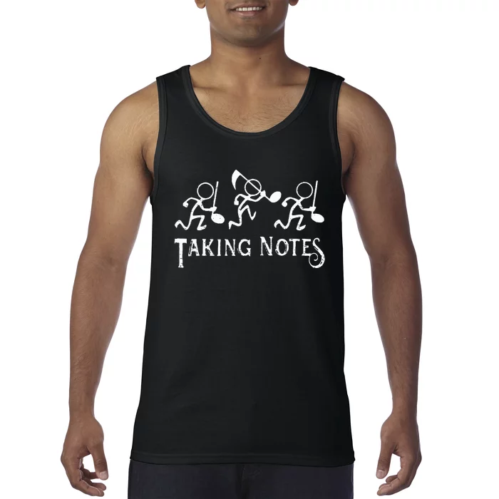 Vintage Musical Taking Notes Music Lovers Teachers Tank Top