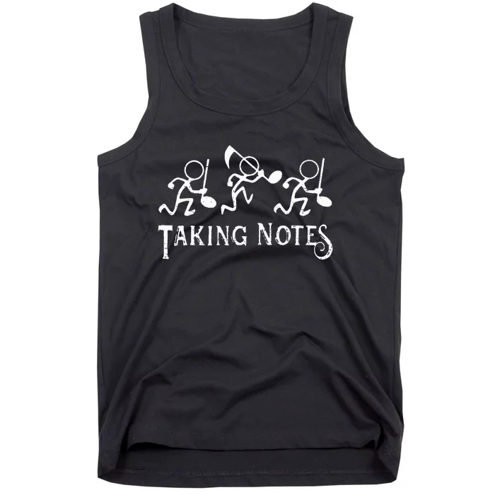 Vintage Musical Taking Notes Music Lovers Teachers Tank Top