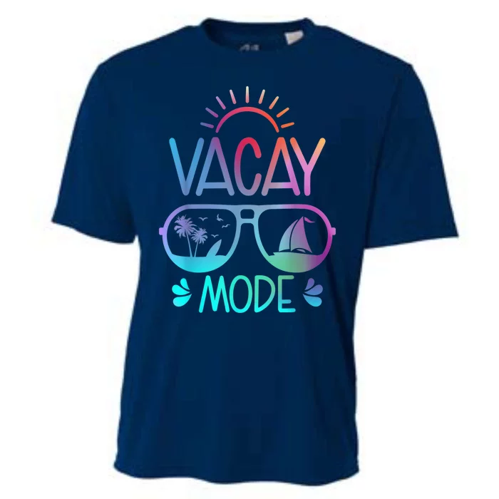 Vacay Mode Tie Dye Vacation Summer Cruise Family Holiday Cooling Performance Crew T-Shirt