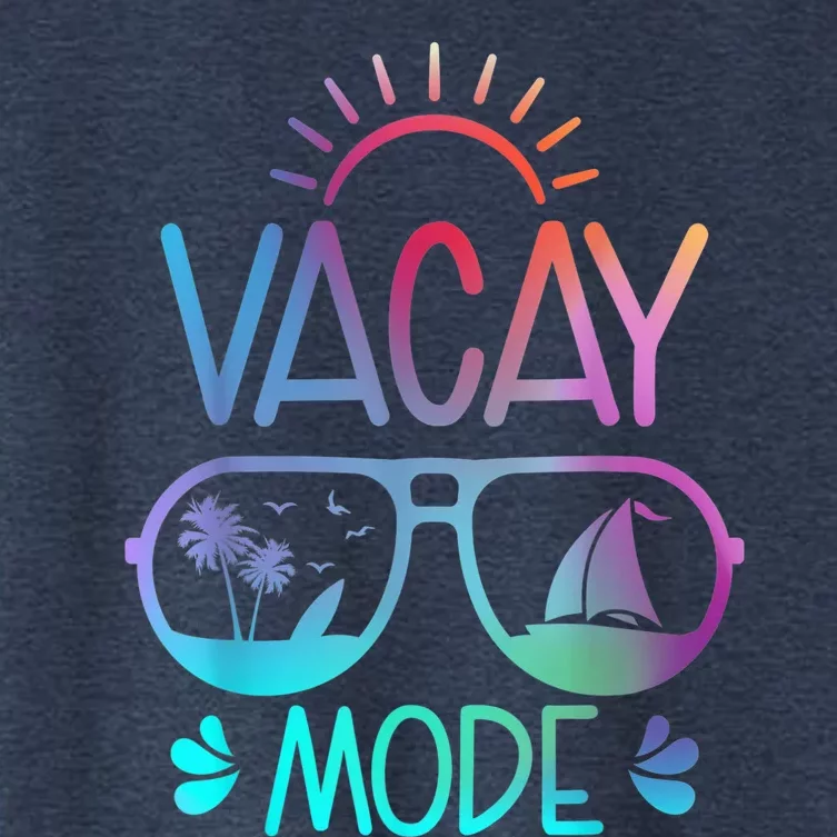 Vacay Mode Tie Dye Vacation Summer Cruise Family Holiday Women's Crop Top Tee