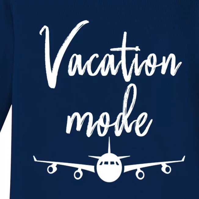 Vacation Mode Traveling Travel Adventure Cute Gift Baby Long Sleeve Bodysuit