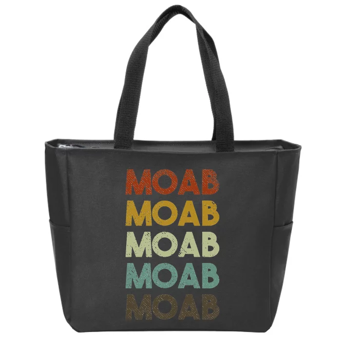 Vintage Moab Utah Retro 80s Style Zip Tote Bag