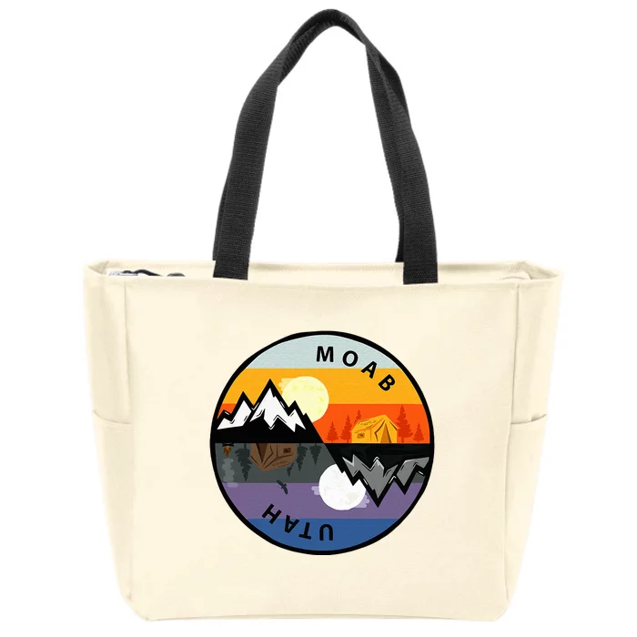 Vintage Moab Utah Retro Souvenir Zip Tote Bag