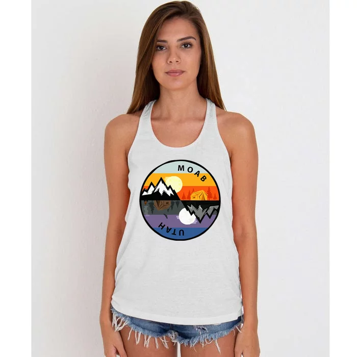 Vintage Moab Utah Retro Souvenir Women's Knotted Racerback Tank