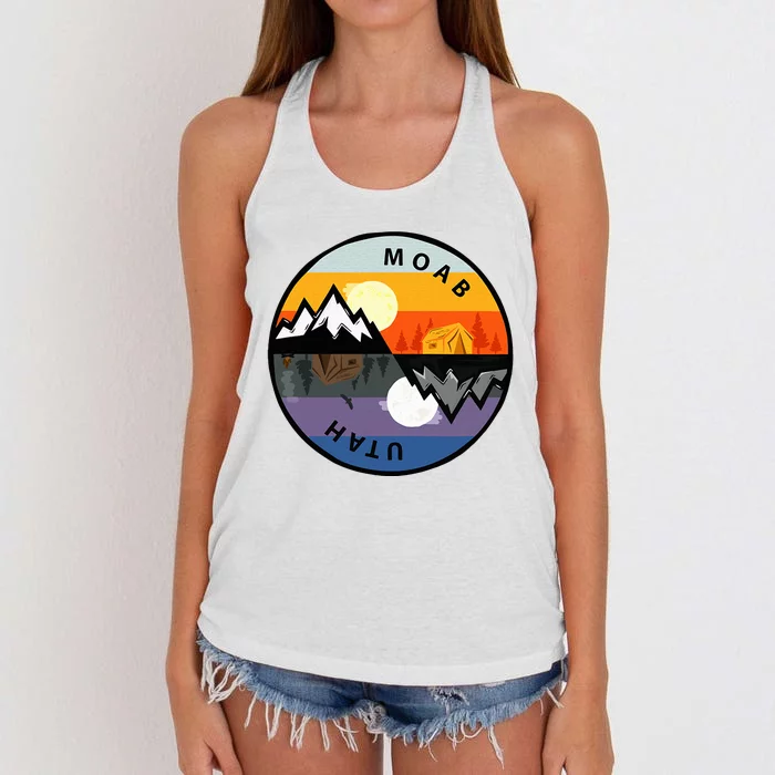 Vintage Moab Utah Retro Souvenir Women's Knotted Racerback Tank