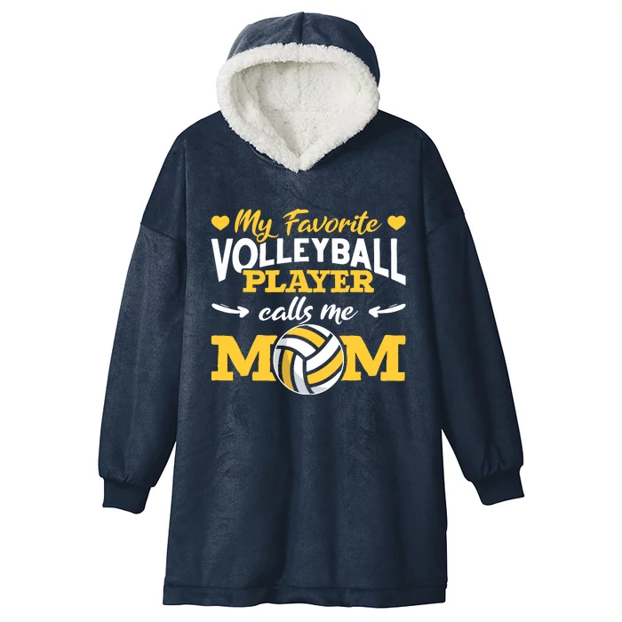 Volleyball Moms Volleyball Mom Life Hooded Wearable Blanket