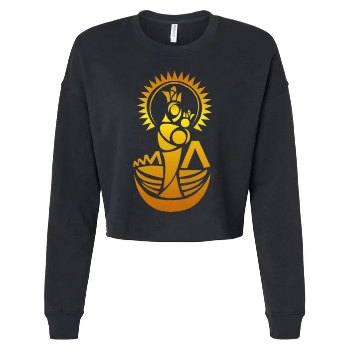 Venezuela Maracaibo Virgen Chinita Chiquinquira Cropped Pullover Crew