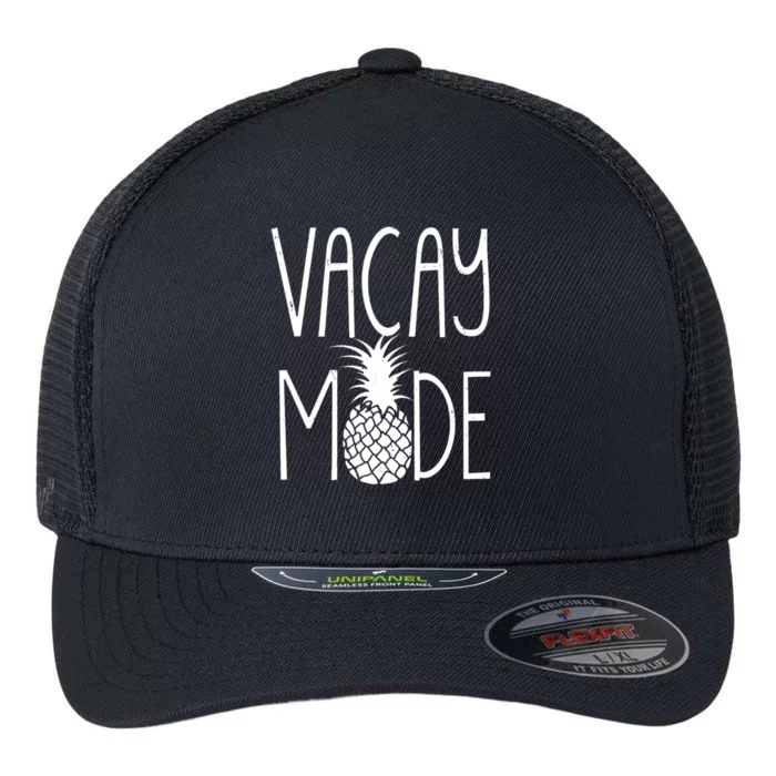 Vacay Mode Vacation Pineapple Flexfit Unipanel Trucker Cap