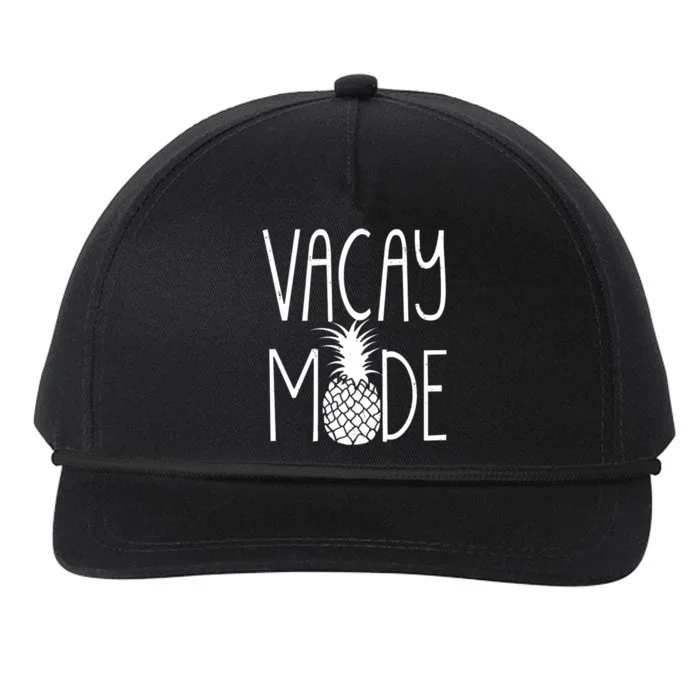 Vacay Mode Vacation Pineapple Snapback Five-Panel Rope Hat