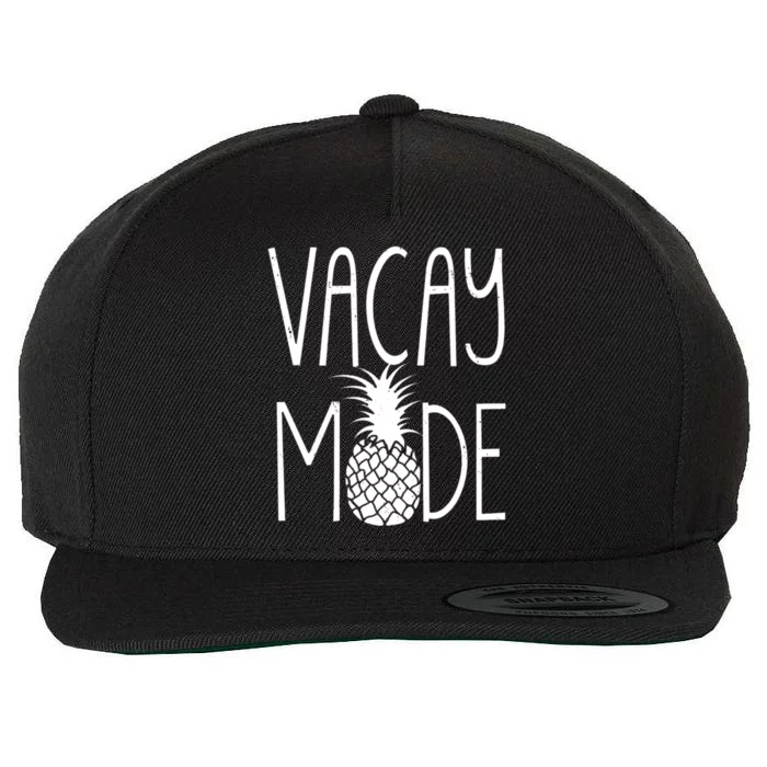 Vacay Mode Vacation Pineapple Wool Snapback Cap