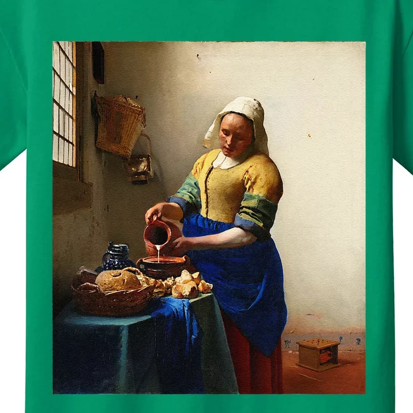 Vermeer Milkmaid Kids T-Shirt