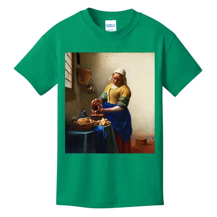 Vermeer Milkmaid Kids T-Shirt