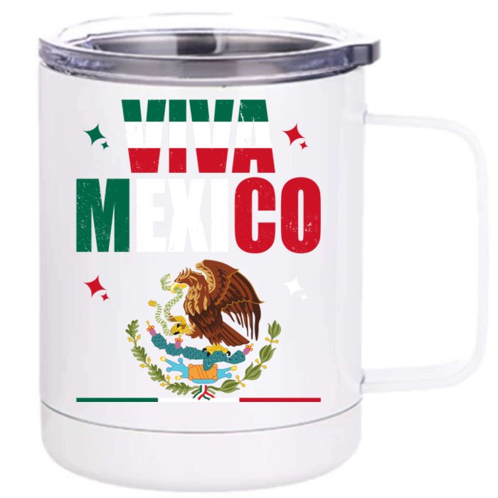 Viva Mexico Front & Back 12oz Stainless Steel Tumbler Cup