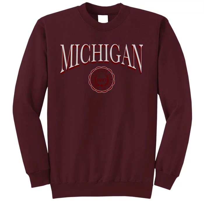 Vintage Michigan Varsity Style Tall Sweatshirt