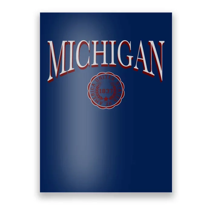 Vintage Michigan Varsity Style Poster