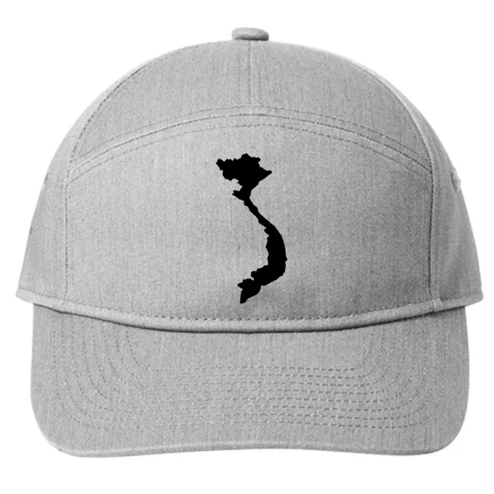 Vietnam Map 7-Panel Snapback Hat