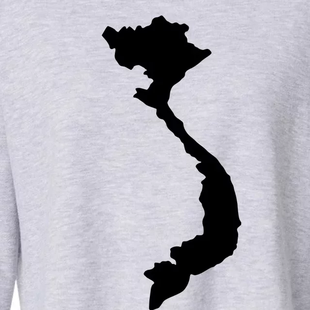 Vietnam Map Cropped Pullover Crew