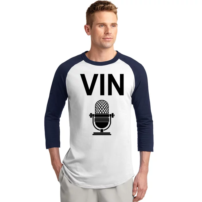 Vin Microphone Baseball Sleeve Shirt