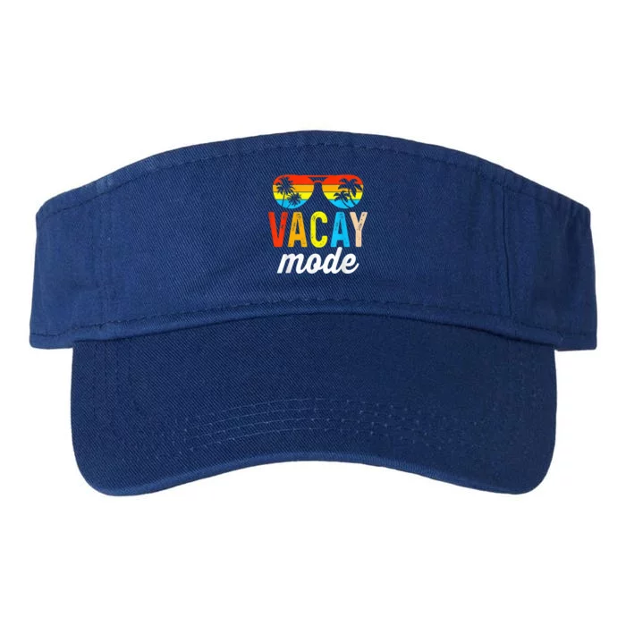 Vacay Mode Vintage Vacation Summer Cruise Family Holiday Valucap Bio-Washed Visor