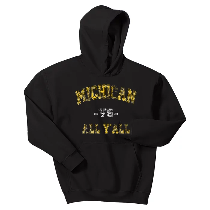 Vintage Michigan Vs All Yall Kids Hoodie