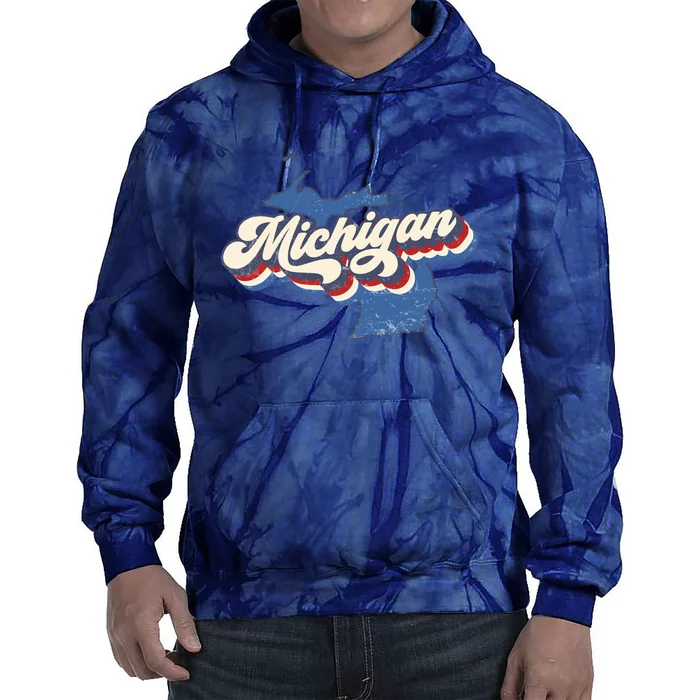 Vintage Michigan Tie Dye Hoodie