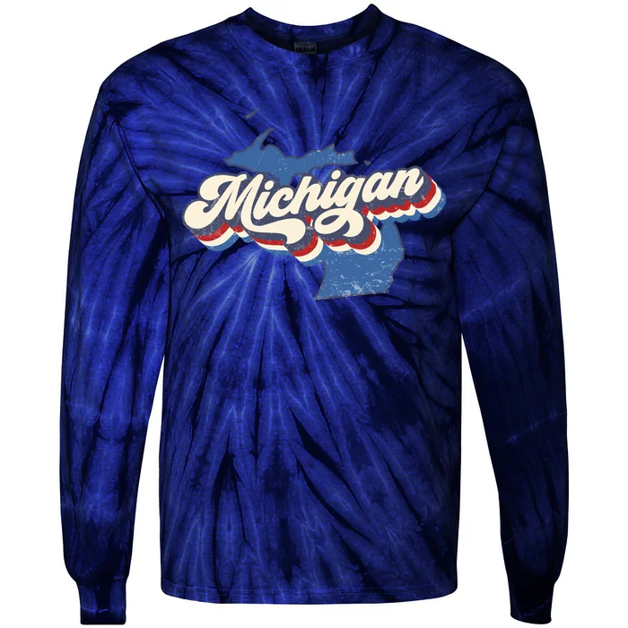 Vintage Michigan Tie-Dye Long Sleeve Shirt