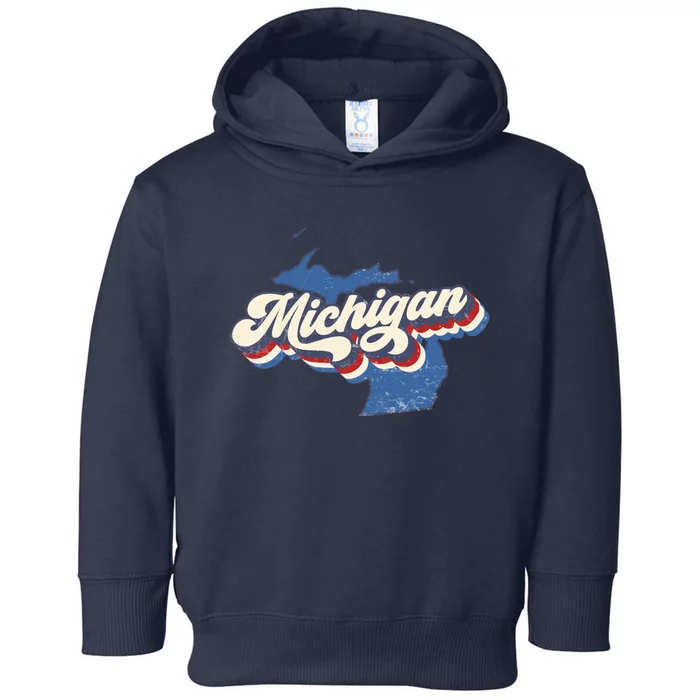 Vintage Michigan Toddler Hoodie