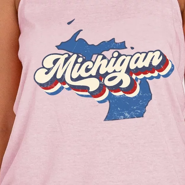 Vintage Michigan Women's Knotted Racerback Tank