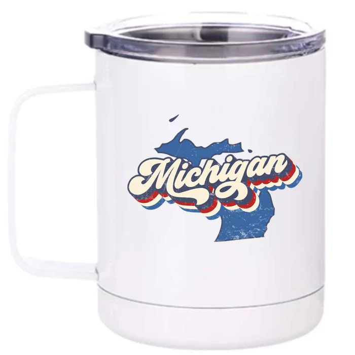 Vintage Michigan Front & Back 12oz Stainless Steel Tumbler Cup