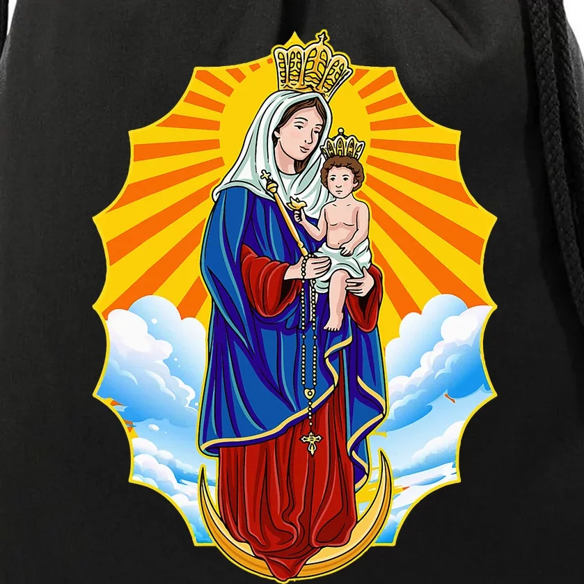 Venezuela Maracaibo Virgen Chinita Chiquinquira Drawstring Bag