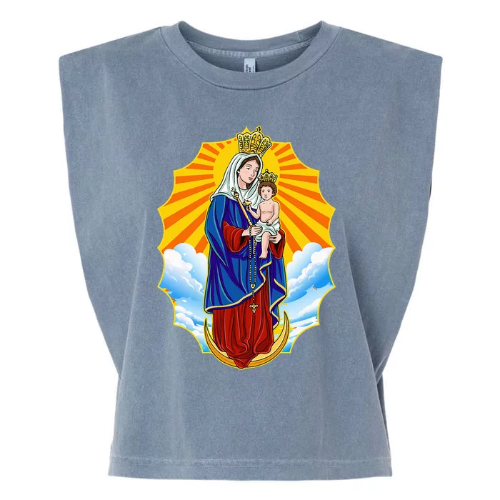 Venezuela Maracaibo Virgen Chinita Chiquinquira Garment-Dyed Women's Muscle Tee