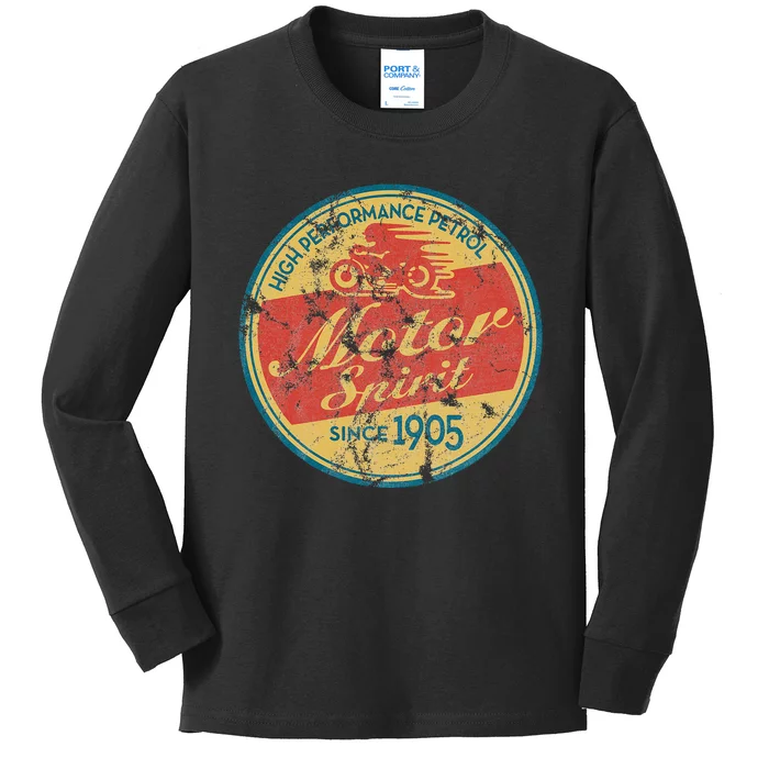 Vintage Motorcycle Kids Long Sleeve Shirt