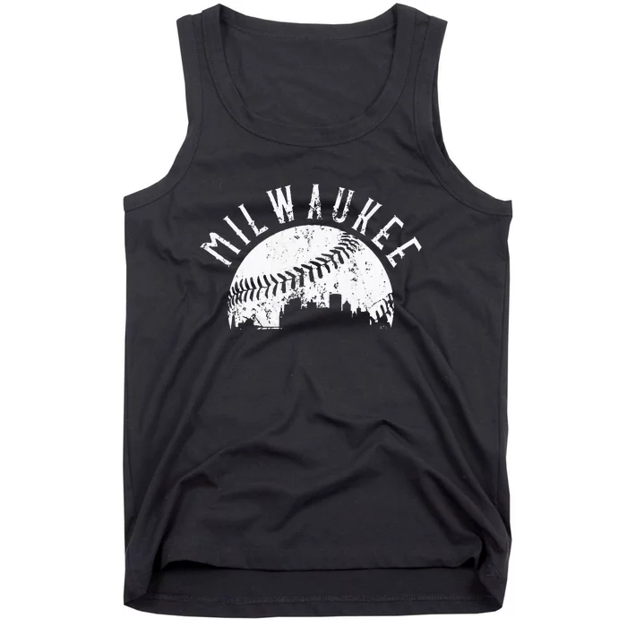 Vintage Milwaukee Wisconsin Skyline Apparel Tank Top