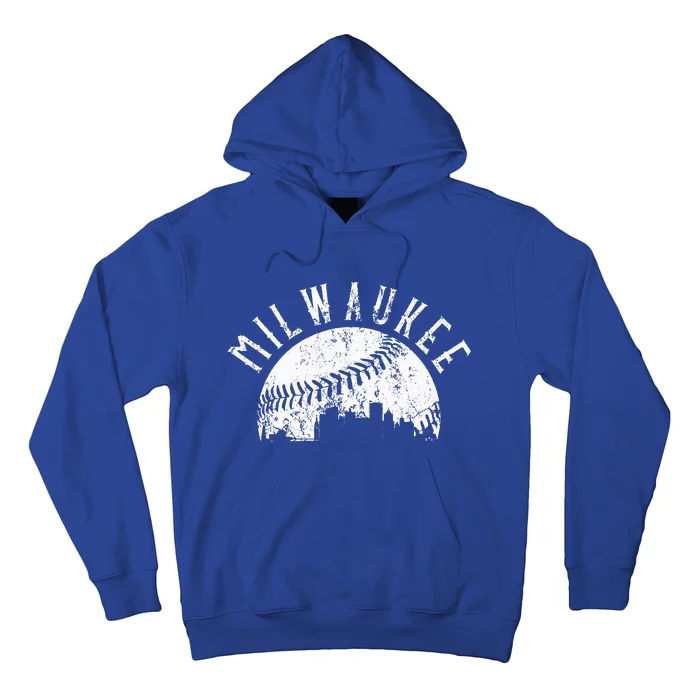 Vintage Milwaukee Wisconsin Skyline Apparel Hoodie