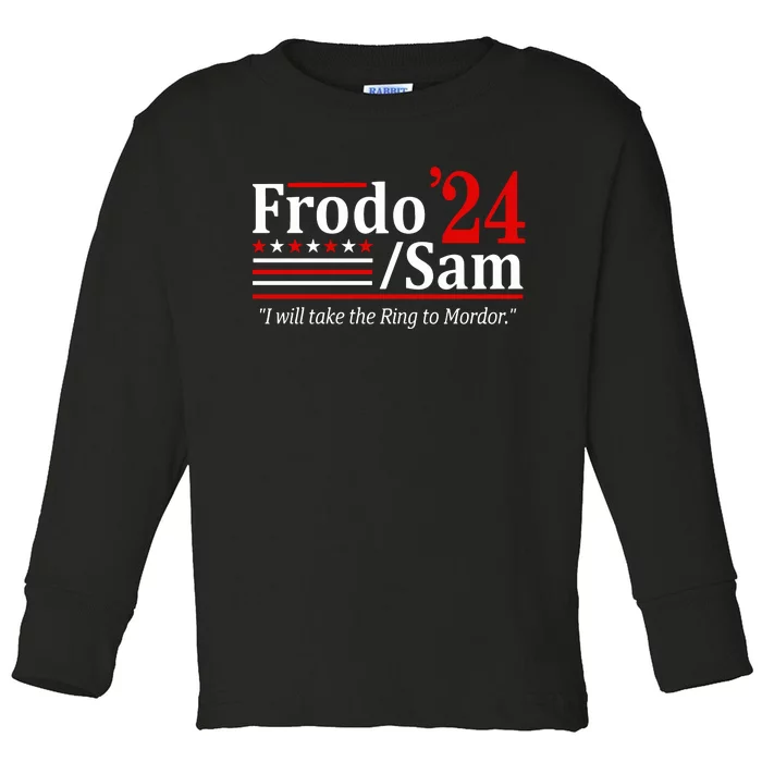 Viggo Mortensen Wearing Frodo And Sam 2024 I Will Take The Ring To Mordor Toddler Long Sleeve Shirt