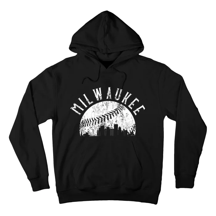 Vintage Milwaukee Wisconsin Skyline Apparel Hoodie